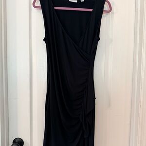 New York & Company Black Asymmetrical Dress